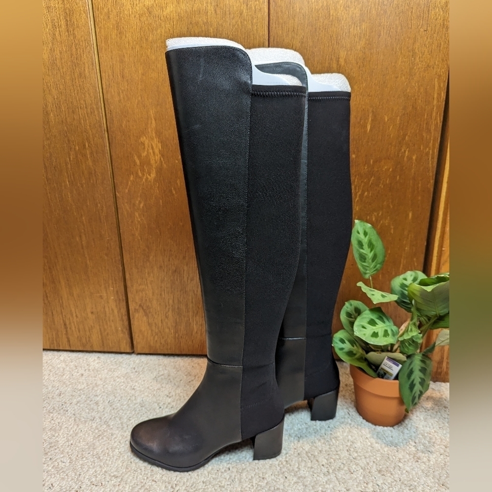 NWOT Stuart Weitzman Gillian 60 City Block Leather Over The Knee Boots